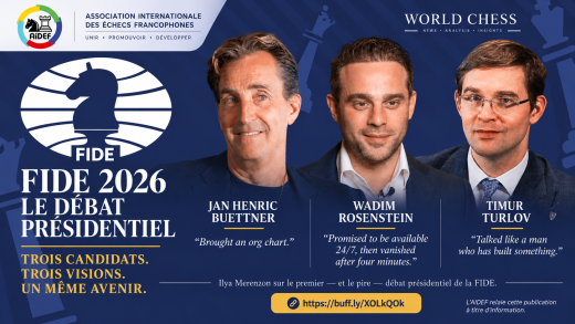 ÉLECTION PRÉSIDENTIELLE DE LA FIDE 2026 &mdash; WORLD CHESS REVIENT SUR LE DÉBAT DES CANDIDATS